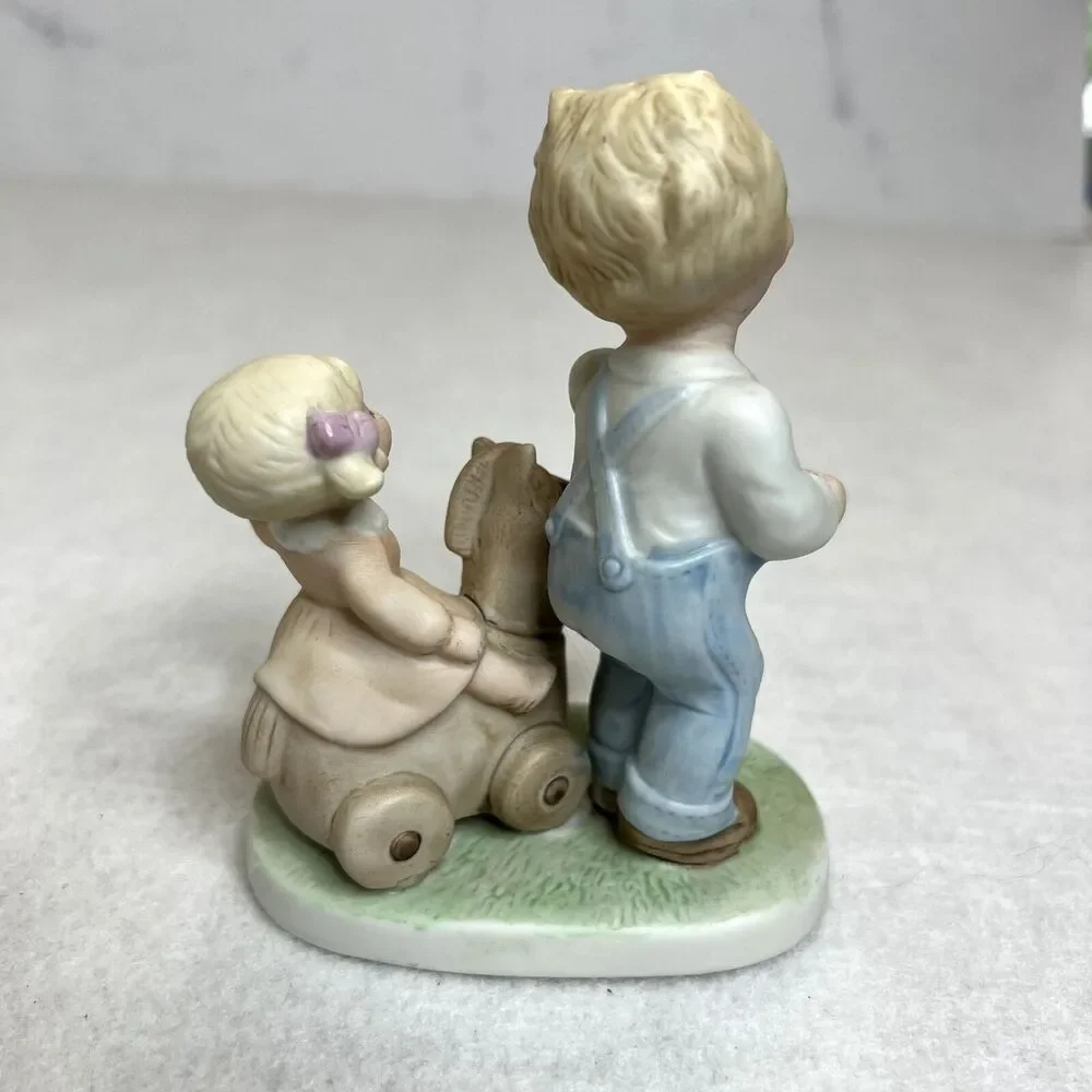Vintage Homco Horse Pull Figurine